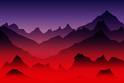 sunrice mountains eps 10 vector, a Background Graphic by Rommeo79 (Thumbnail 2 of 2)
