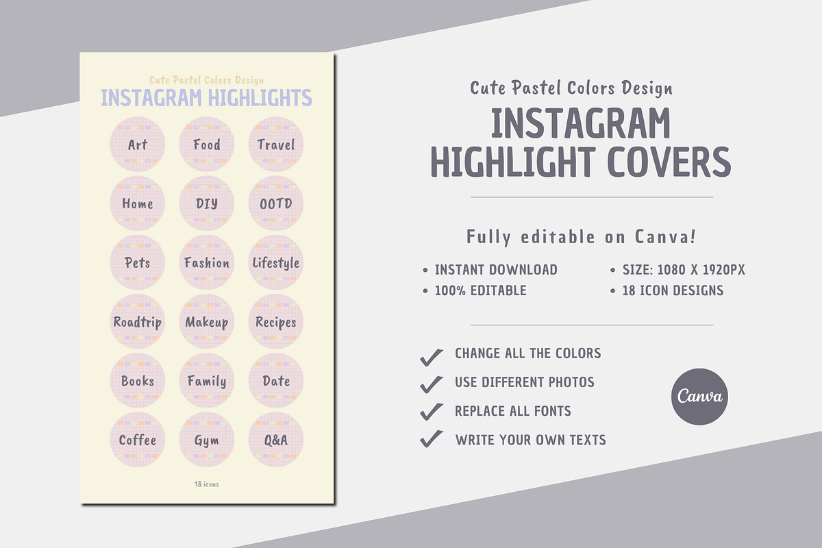 INSTAGRAM HIGHLIGHT COVERS, a Social Media Template by The Little Lily Studio (Photo 5 of 5)
