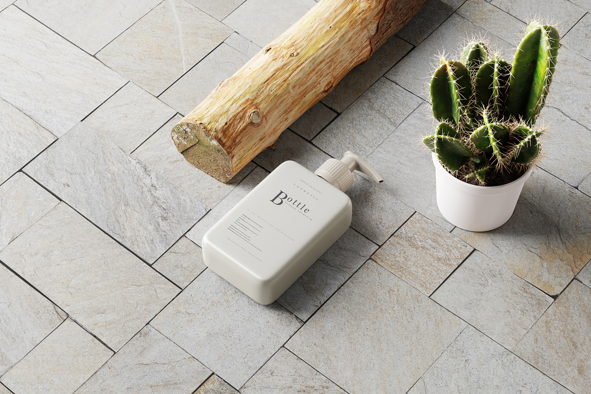 Square Pump Bottle Mockup, a Cups & Container Mockup by pmvch (Photo 10 of 10)