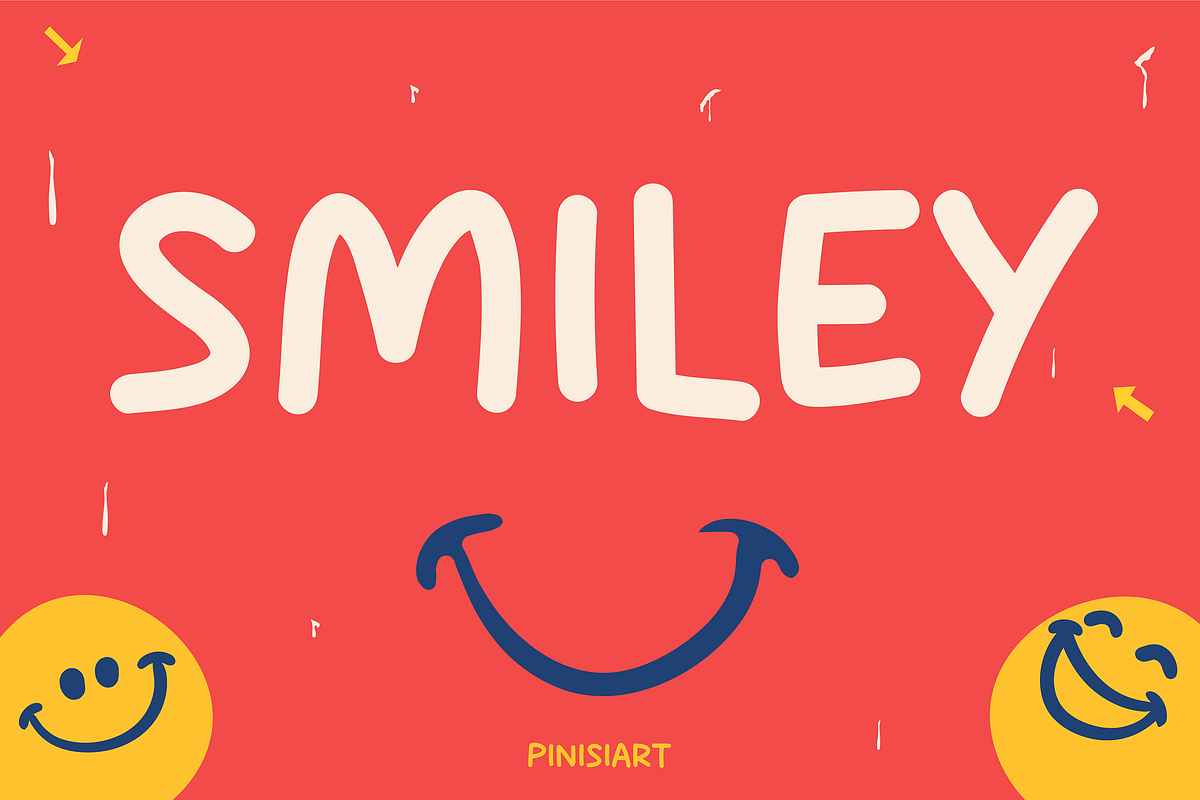 Smiley, a Font by Pinisi ART (Photo 1 of 10)
