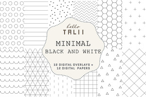 Minimal Black and White Overlays