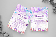 Mermaid Birthday Party Invitation, an Invitation Template by SmmrDesign (Thumbnail 2 of 4)