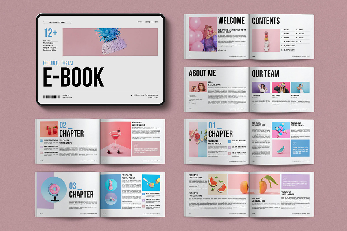 Minimal E-book and Magazine Template, a Magazine Template by E-Type (Photo 1 of 8)