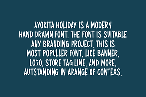 Ayokita Holiday - Adventure Font