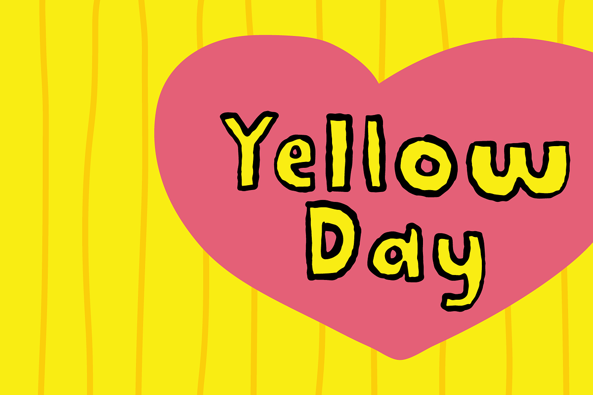 Yellow Day, a Handwritten Font by pizzadudedotdk (Photo 1 of 8)