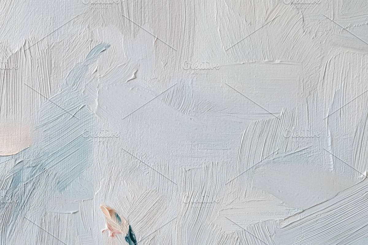 Abstract pastel floral oil painting with impasto brushstrokes, s, a Decorative Illustration by Studio ANNA
