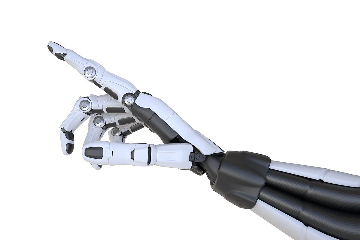 Robot isolated on white, a Technology Illustration by iLexx (Photo 3 of 4)