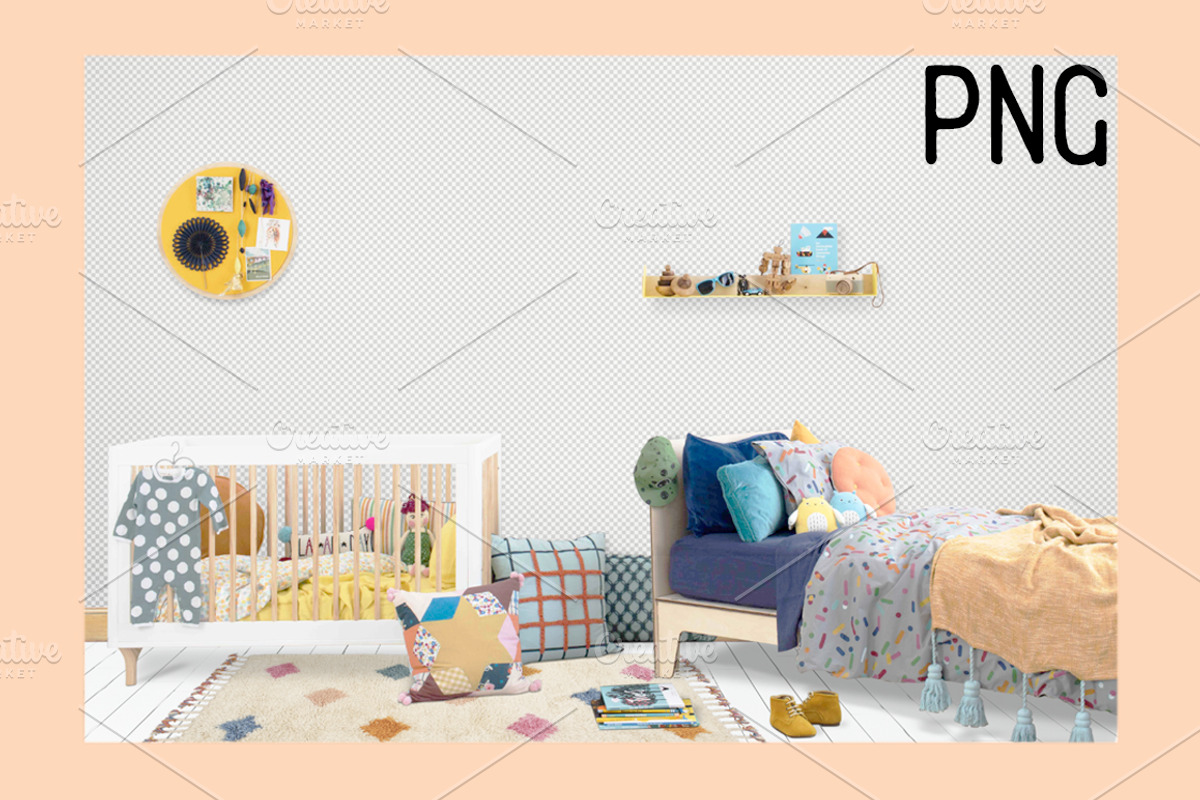 Kids Room Wall/Frame Mock Up 6, a Print Template by Whimsicality (Photo 4 of 4)