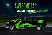Awesome Car Wrap Design Mockup, a Product Mockup by PSD Market (Thumbnail 1 of 12)