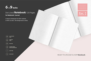 Lined Notebook 4mm - 6x9