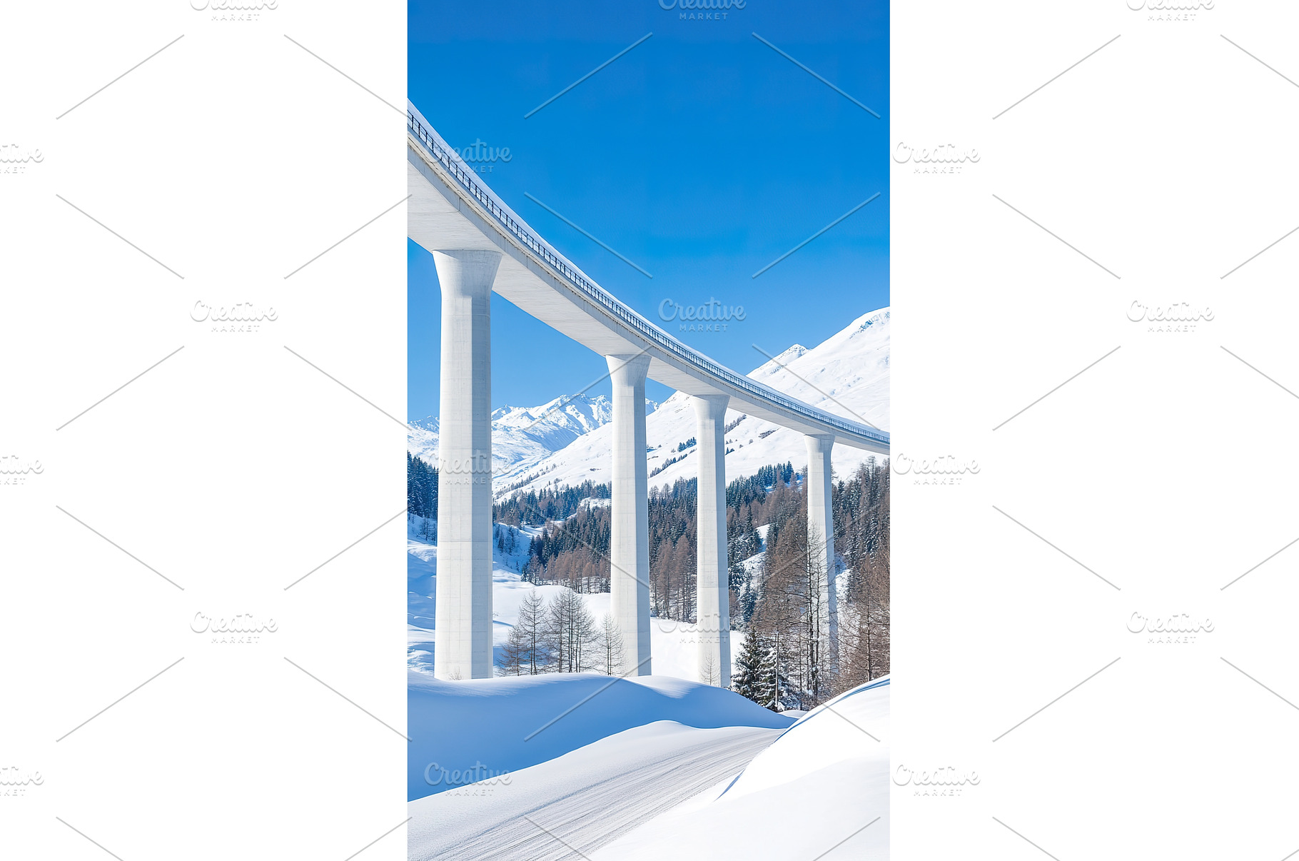 Modern bridge soars over alpine, a Nature Photo by Lermont51