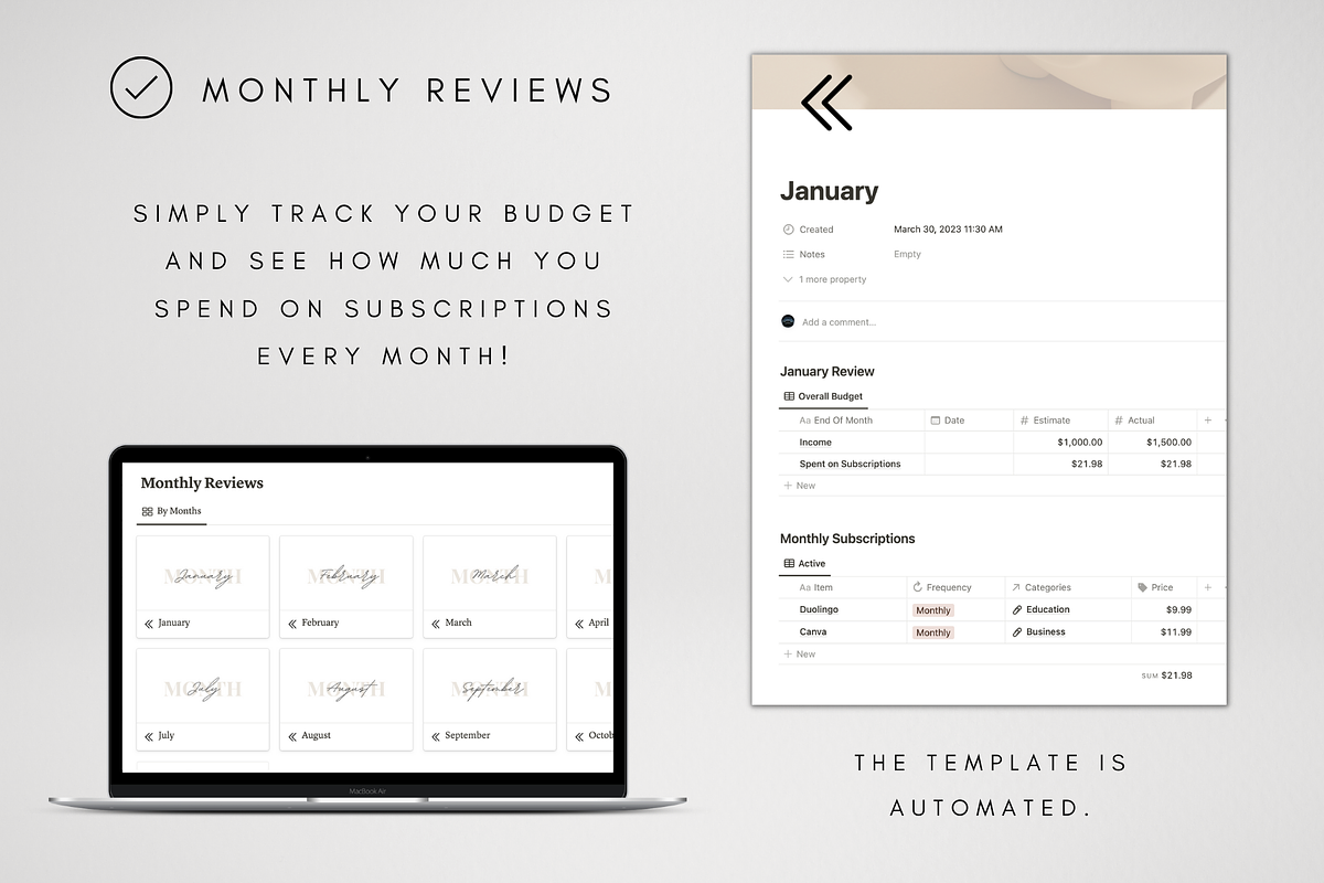 Automated Subscription Tracker, a Templates & Theme by BRANDcontent