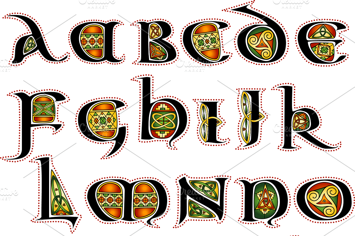 Decorative Celtic Alphabet, a Decorative Illustration by AonCelticArt ...