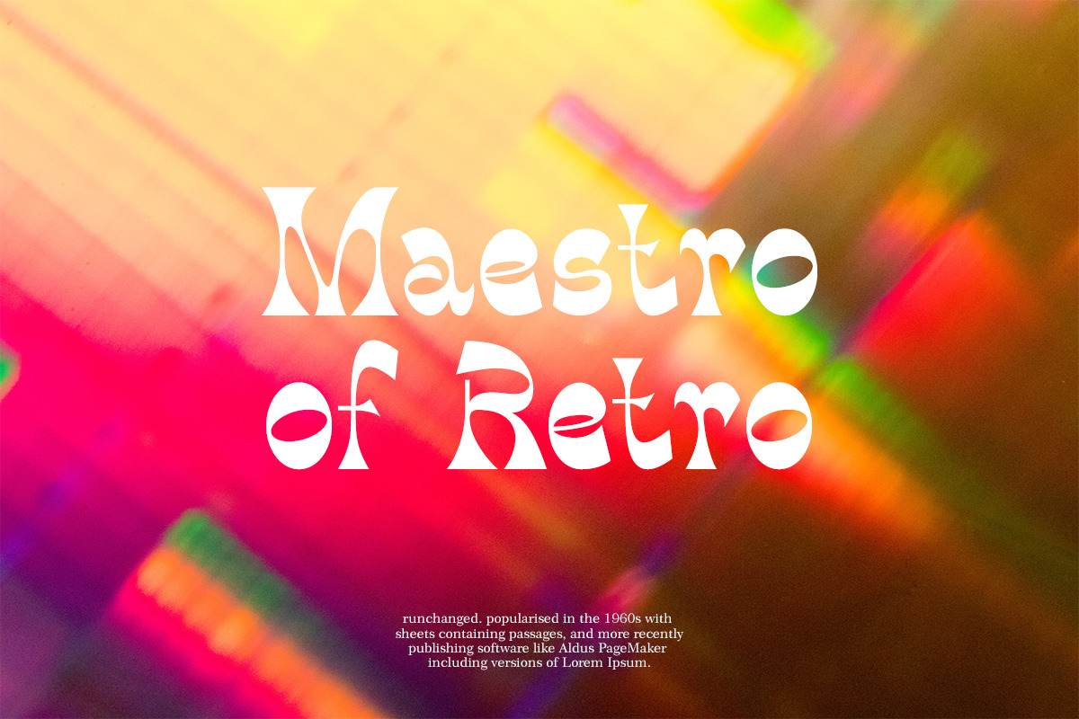 Tropical Paradise Retro Display Font, a Serif Font by Muntab_Art (Photo 4 of 11)