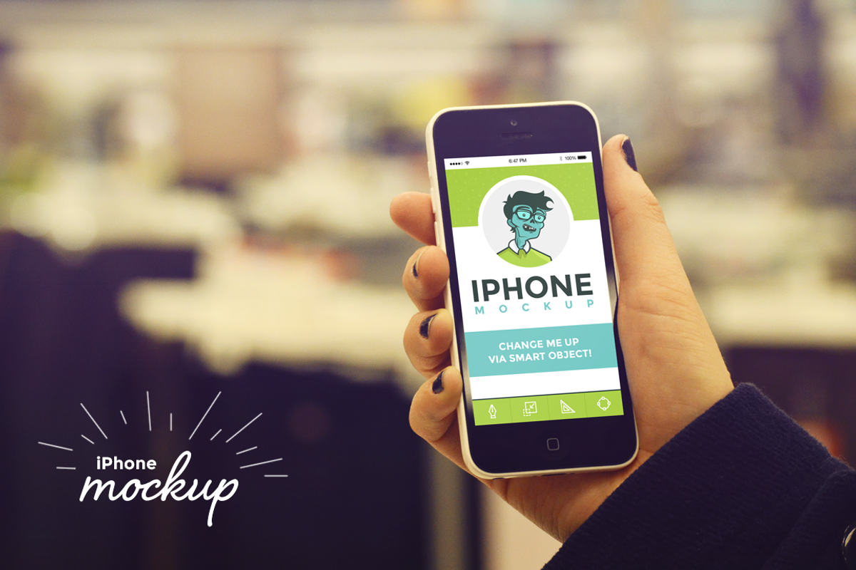 Shopping iPhone Mockup, an iPhone Mockup by Creative Grenade (Photo 1 of 2)