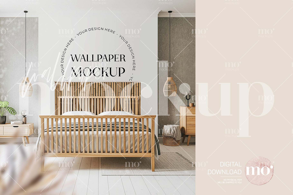 Bedroom Wallpaper Mockup, a Product Mockup by MoMockups (Photo 2 of 7)