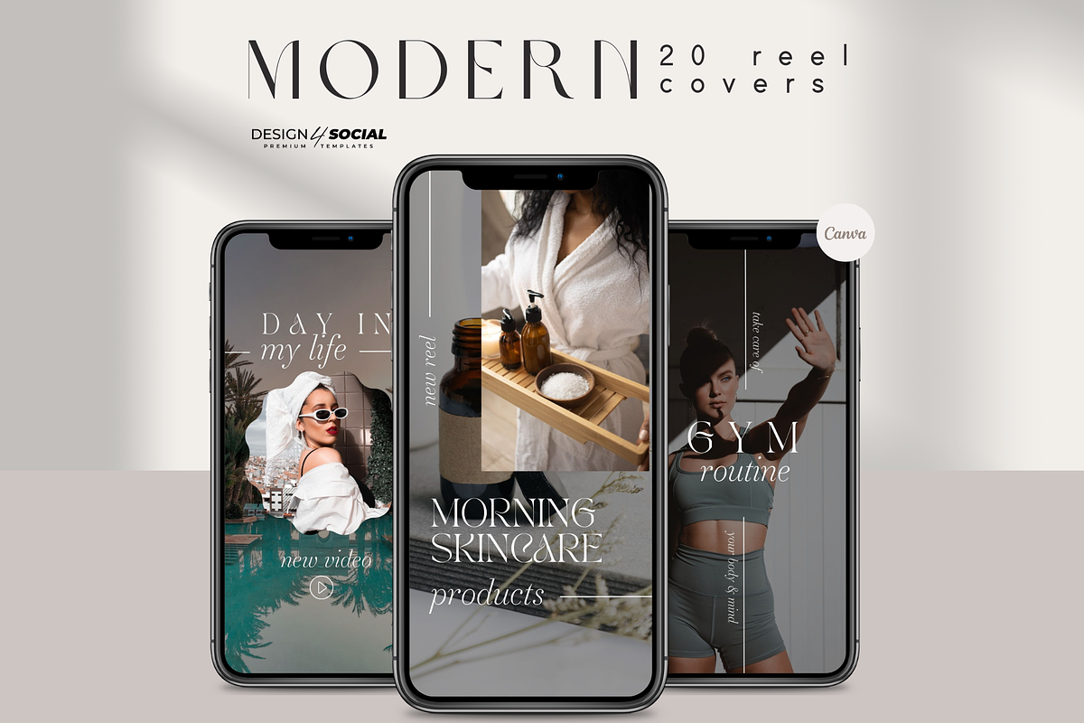 Influencer Reel Cover Templates, a Social Media Template by design4social (Photo 1 of 9)