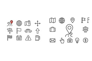 Collection of travel and navigation, a Transportation Illustration by ZinetroN