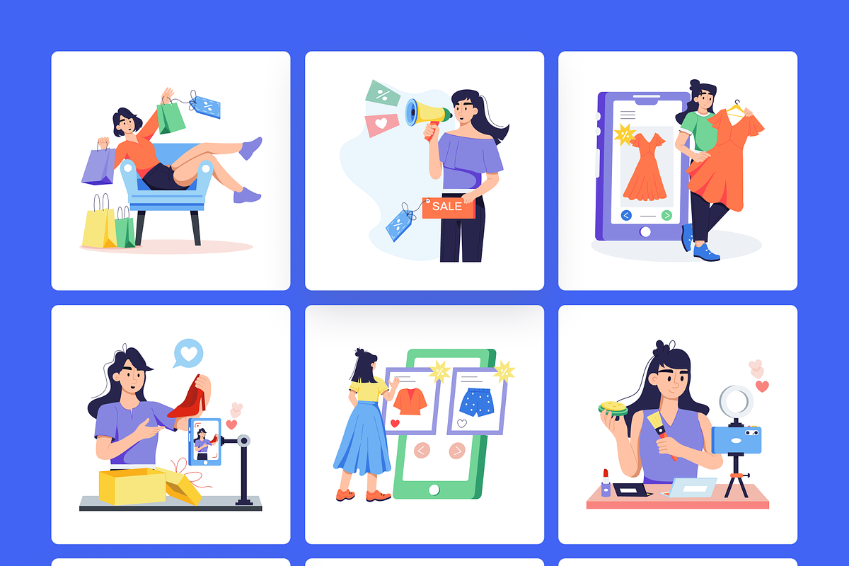 Animated Sale and Marketing, a Person Illustration by Prosymbols (Photo 7 of 11)