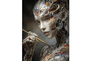 The concept of a humanoid robot that, a Technology Photo by ZinetroN