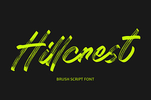 Hillcrest - Brush Script Font