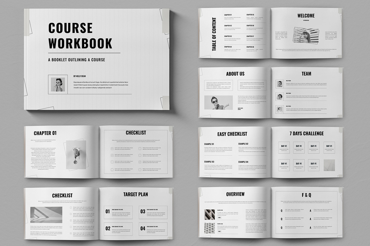 Course Workbook Template Landscape, a Stationery Template by ContestDesign (Photo 1 of 5)