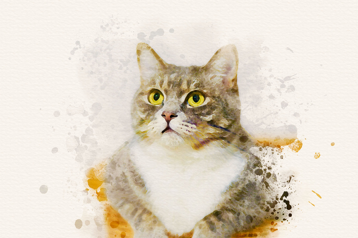 Pet Watercolor Effect Photoshop, an Action Add-On by liptouse (Photo 8 of 10)