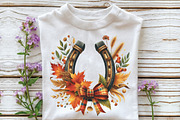 Watercolor Cowboy Autumn Clipart, an Illustration by CraftArtStudio (Thumbnail 4 of 6)