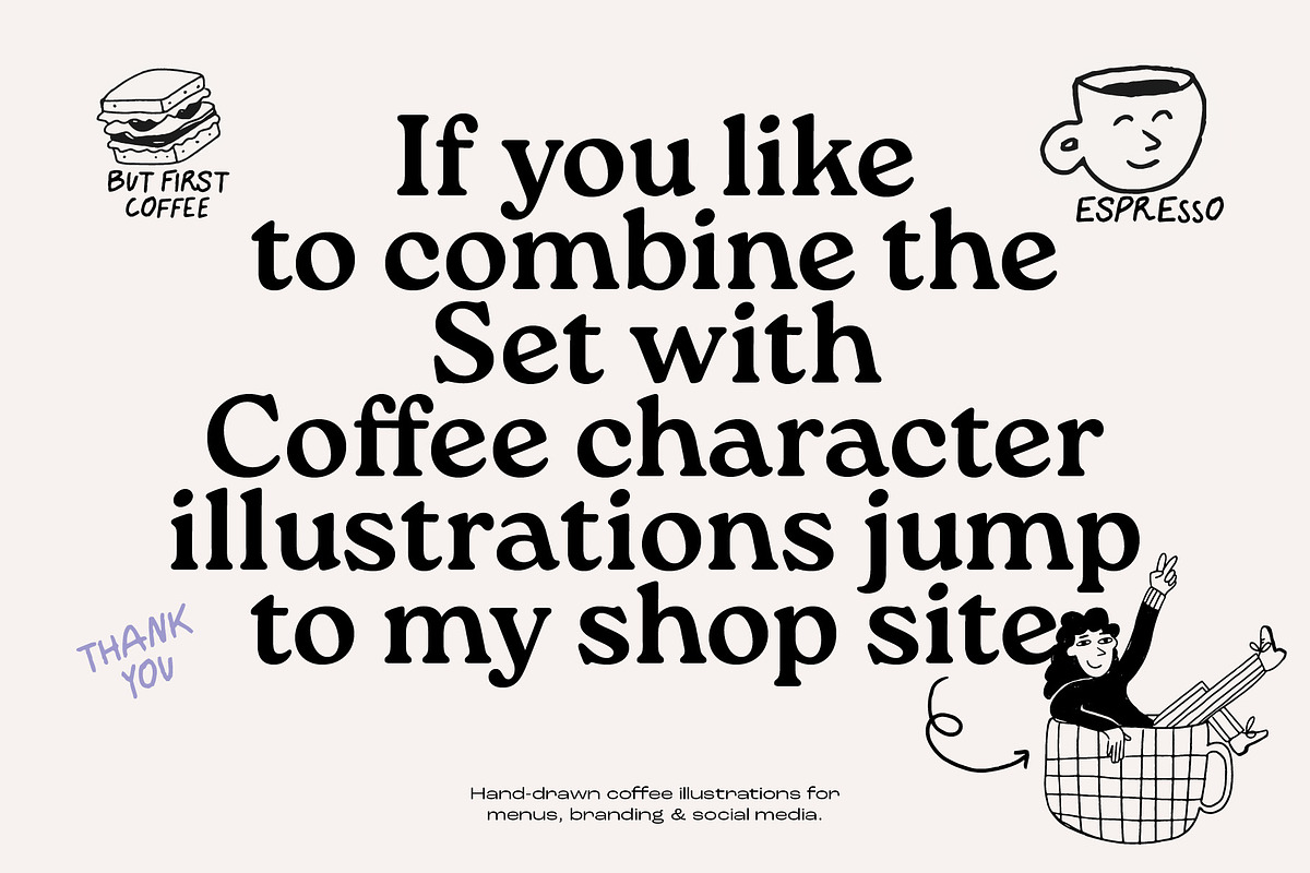 Coffee Hand-Drawn illustrations, a Food Illustration by dicreate (Photo 12 of 12)