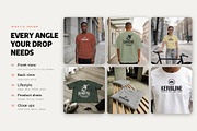 Streetwear T-shirt Mockup Pack, a Merchandise Mockup by Motion-Box (Thumbnail 2 of 4)