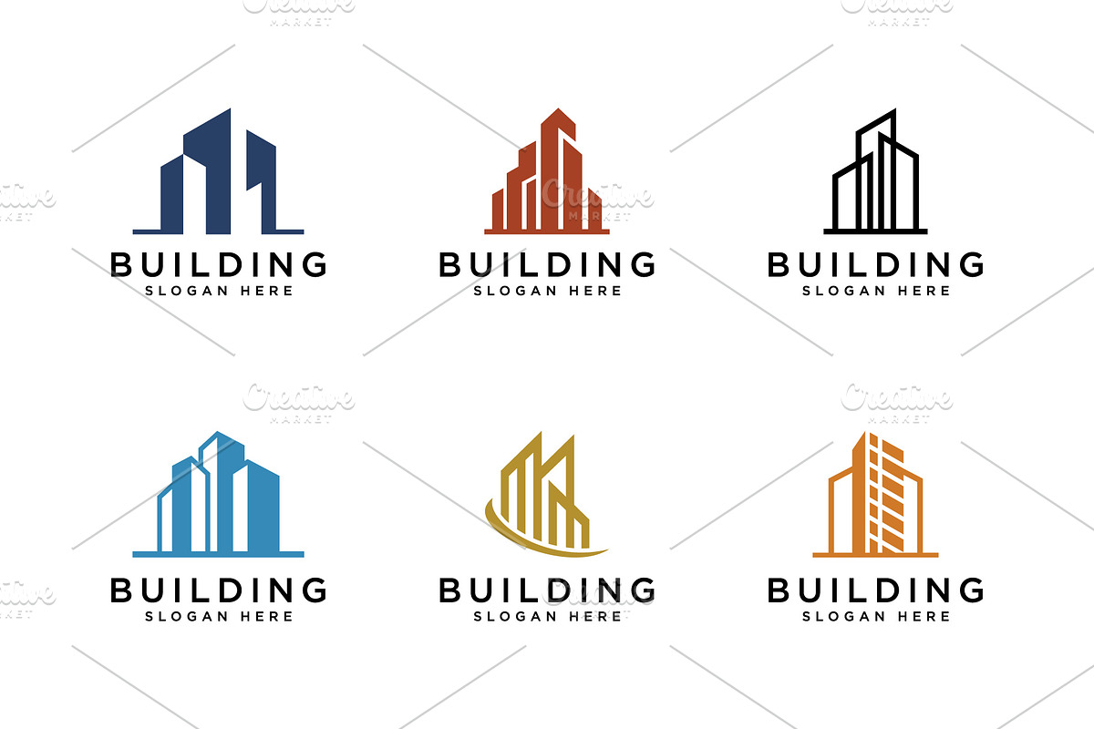 set of Building logo design vector, a Branding & Logo Template by quadrazo