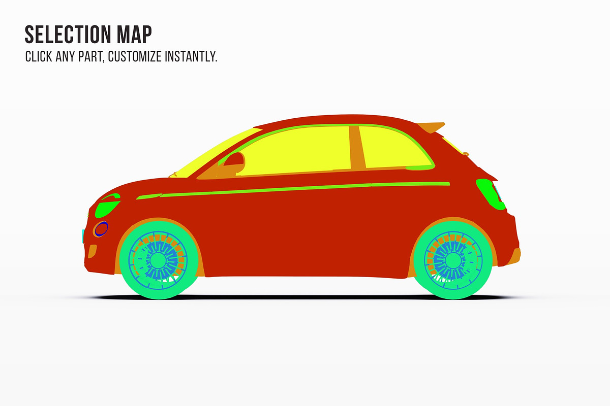 Premium Electric City Car Mockup Set, an Advertising Mockup by Halal Graphic Studio (Photo 6 of 16)