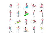 Active Woman – Set of 50 Poses, a Person Illustration by 3DMask (Thumbnail 4 of 6)