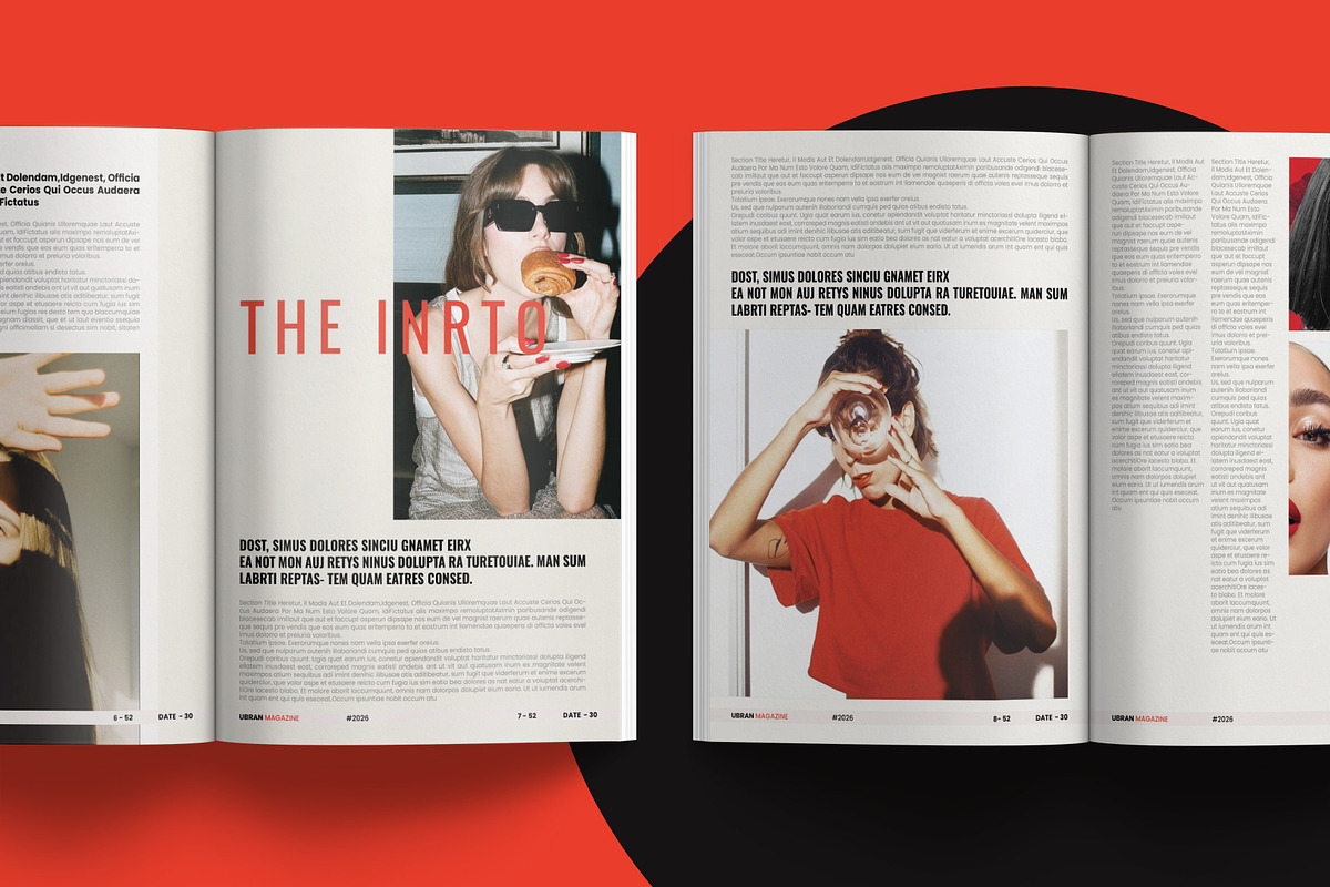 Modern Magazine Layout Template, a Magazine Template by Aura Agency (Photo 4 of 11)