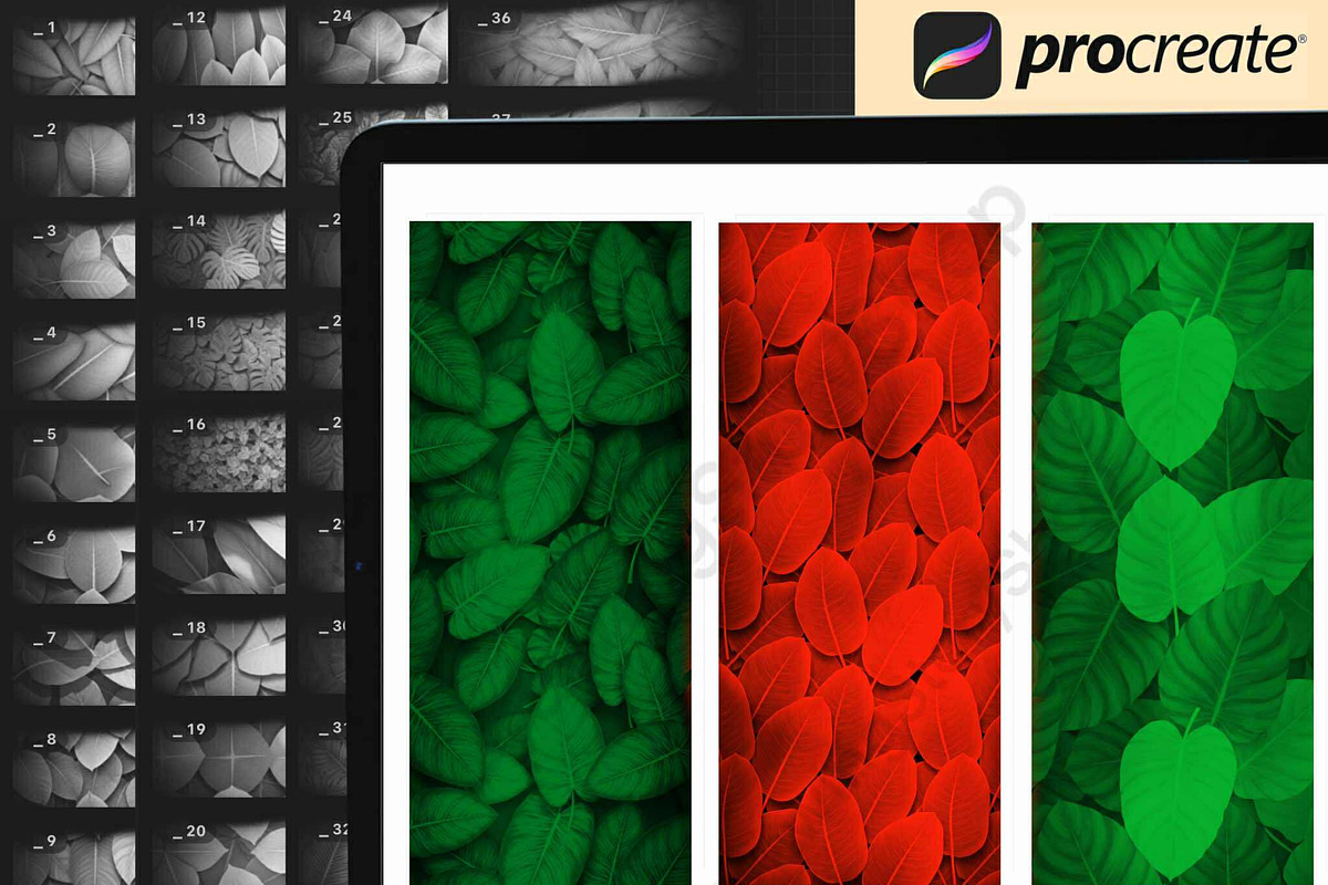 120 Procreate Leaf Textures Brushes, a Brush Add-On by DrawingStoryShop (Photo 3 of 7)