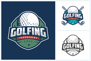Golf logo sport design template