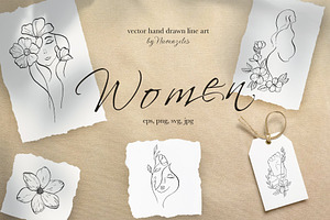 WOMEN - line art collection, an Illustration by Navenzeles