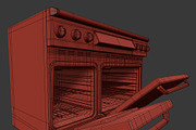 48 inch Gas Range Cooker, a Furniture 3D Model by kjpargeterimages (Thumbnail 5 of 12)