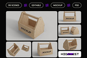Wooden Toolbox Mockup, a Household Mockup by hiddemaru (Thumbnail 2 of 4)