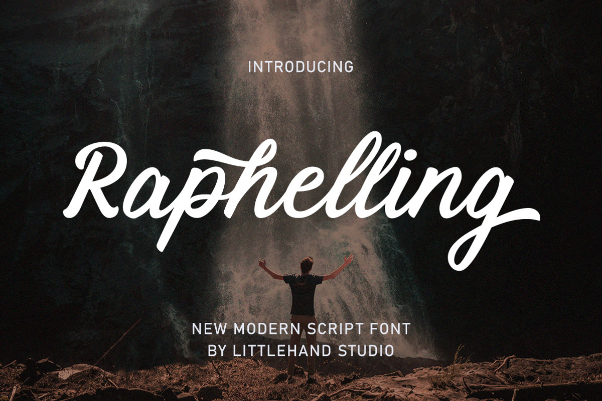 Raphelling Script, a Script Font by Littlehand (Photo 1 of 9)