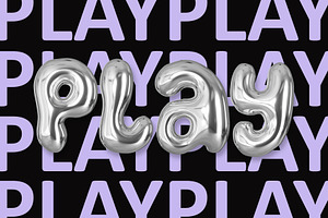 3D Bubble Type Letters And Numbers