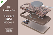 iPhone 16 pro Tough Case Mock-up, an iPhone Mockup by Colatudo Store (Thumbnail 1 of 9)