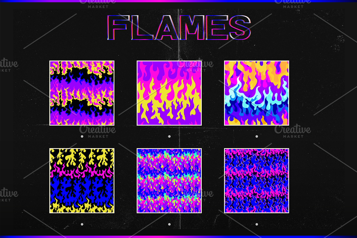 Flames seamless patterns pack, a Pattern Graphic by Gudiny (Photo 6 of 11)