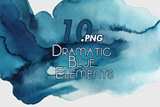 Dramatic Blue Elements, a Texture Graphic by BazziBa♥ (Thumbnail 1 of 12)
