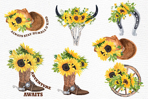 Sunflower Clipart, WESTERN CLIPART