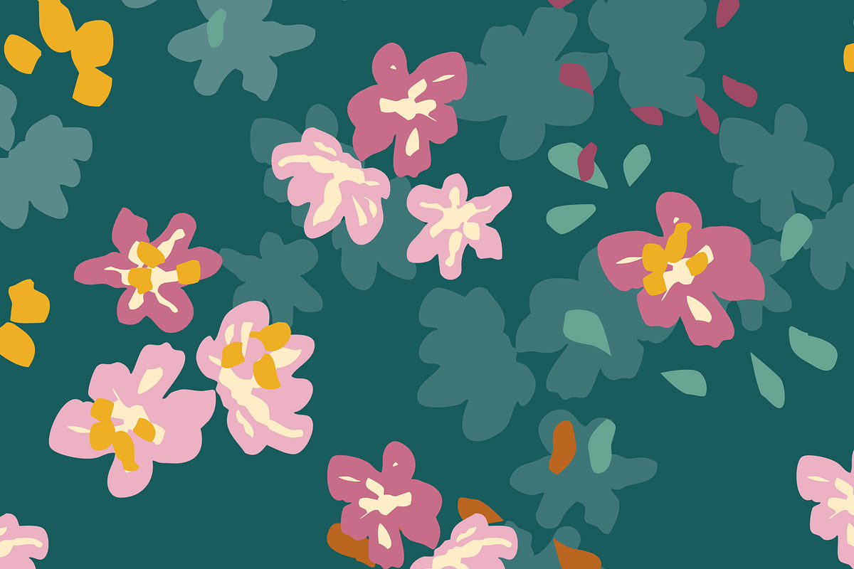 Misty Meadow Floral Seamless Repeat, a Pattern Graphic by Sharon Schwalbe (Photo 7 of 7)