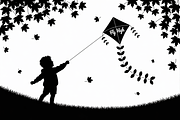 Kids Flying Kite Laser Cut Bundle, an Object Graphic by balal (Thumbnail 3 of 11)