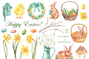 Easter traditions watercolor set., an Illustration by SabinaWatercolorArt (Thumbnail 2 of 18)