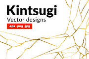 Kintsugi gold crack design, patterns, a Texture Illustration by Sopelkin (Thumbnail 1 of 7)