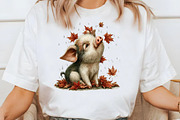 Whimsical Autumn pig Clipart, a Seasonal Illustration by Designworld (Thumbnail 6 of 9)